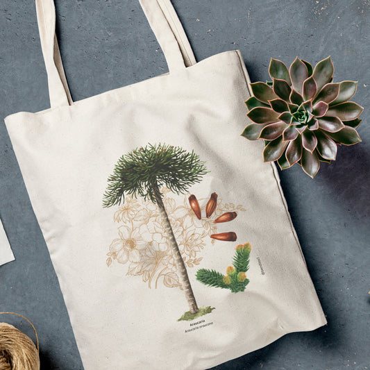 Bolsa de tela Flora Chilena: Araucaria