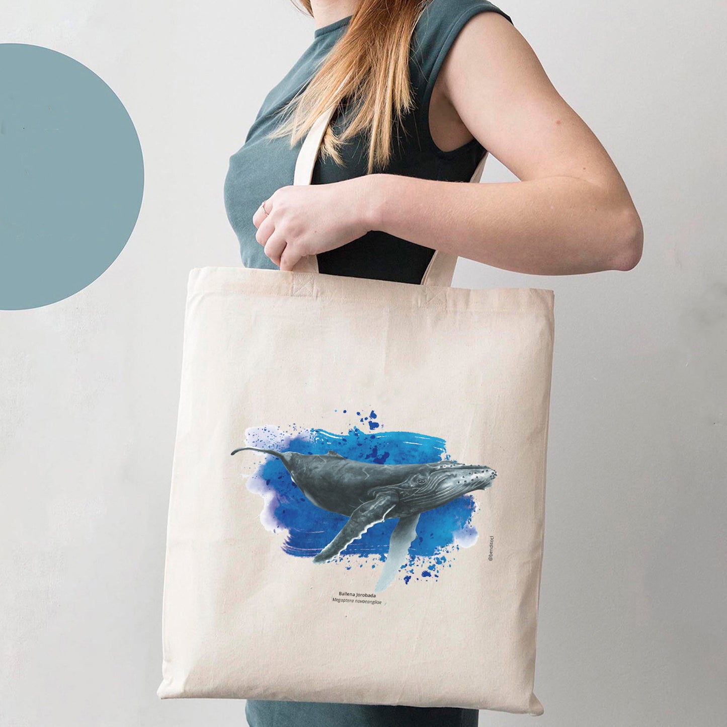 Bolsa de tela Mar de Chile: Ballena Jorobada