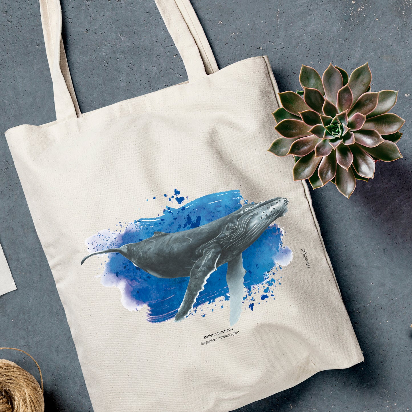 Bolsa de tela Mar de Chile: Ballena Jorobada