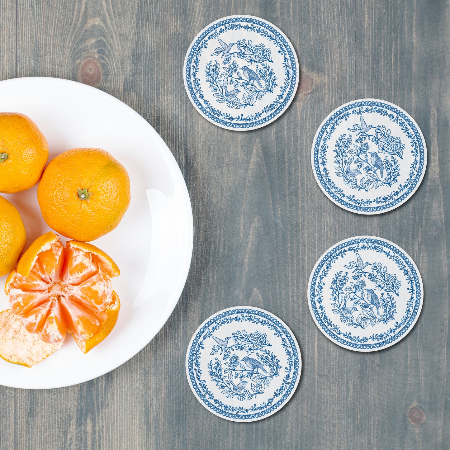 Set 4 Posavasos Willow Azul