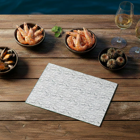 Tabla Vidrio Ballenas B/N