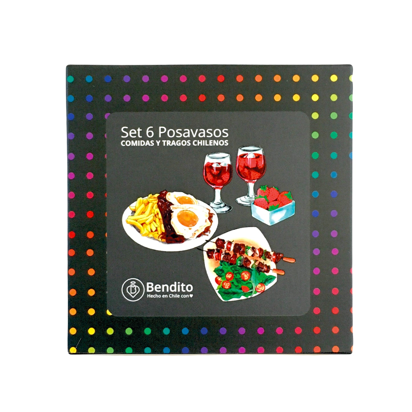 Set 6 Posavasos Cocina y Tragos chilenos