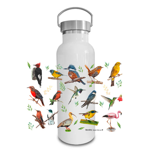Termo Botella Aves de Chile