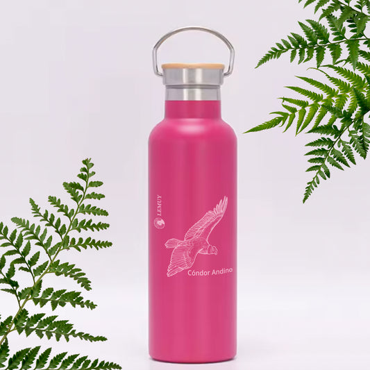 Termo Botella Rosa Condor Andino