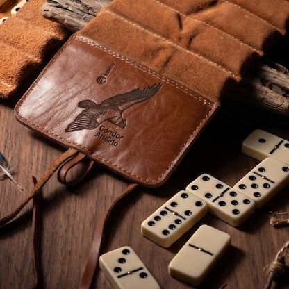 Juego de Domino con Funda de Cuero