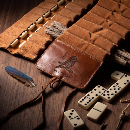 Juego de Domino con Funda de Cuero
