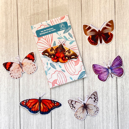 Set de Stickers Mariposas de Chile