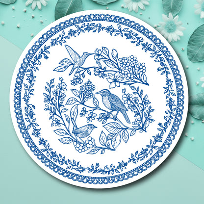 Set 4 Posavasos Willow Azul